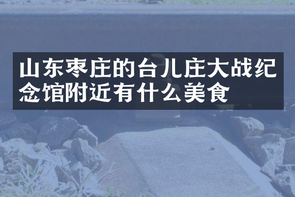 山东枣庄的台儿庄大战纪念馆附近有什么美食