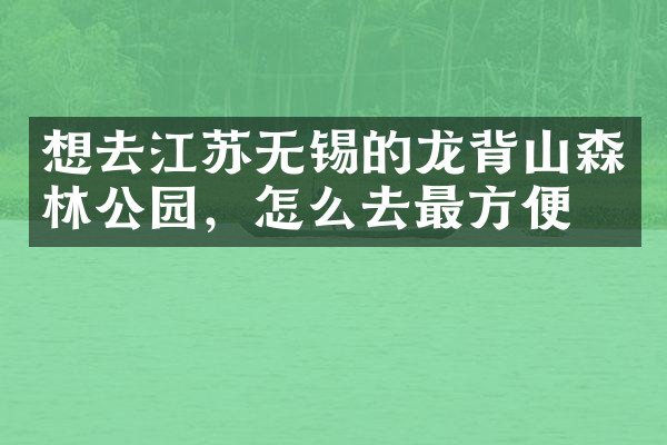 想去江苏无锡的龙背山森林公园，怎么去最方便