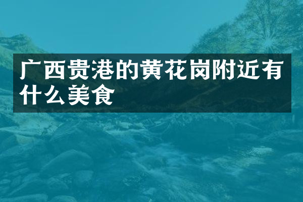 广西贵港的黄花岗附近有什么美食