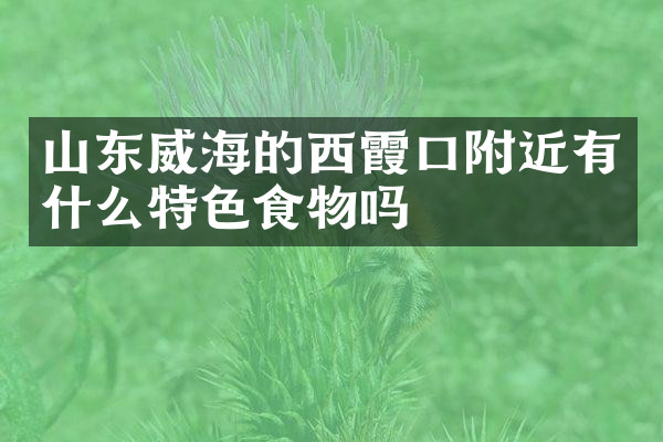 山东威海的西霞口附近有什么特色食物吗