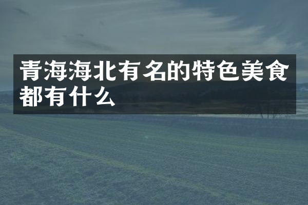 青海海北有名的特色美食都有什么