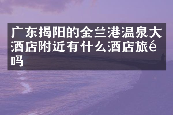 广东揭阳的金兰港温泉大酒店附近有什么酒店旅馆吗