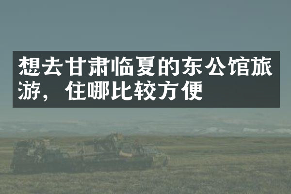 想去甘肃临夏的东公馆旅游，住哪比较方便