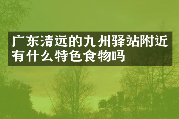 广东清远的九州驿站附近有什么特色食物吗