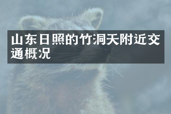 山东日照的竹洞天附近交通概况