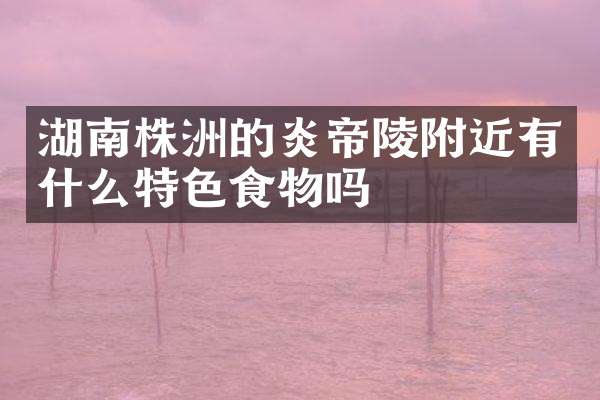 湖南株洲的炎帝陵附近有什么特色食物吗