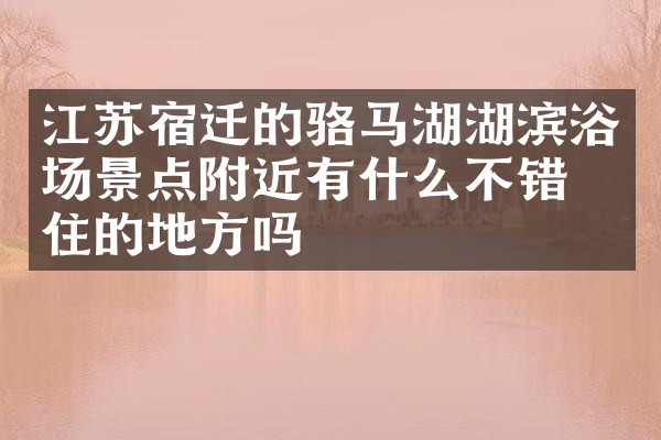 江苏宿迁的骆马湖湖滨浴场景点附近有什么不错的住的地方吗