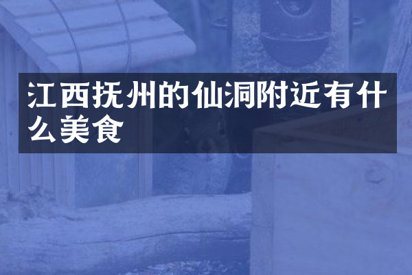江西抚州的仙洞附近有什么美食