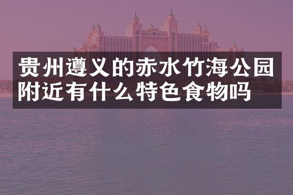 贵州遵义的赤水竹海公园附近有什么特色食物吗