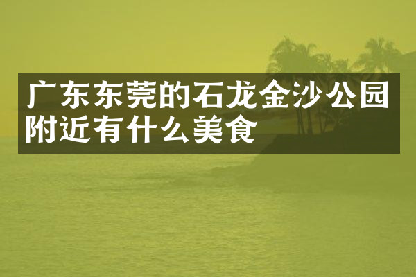 广东东莞的石龙金沙公园附近有什么美食