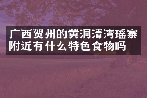 广西贺州的黄洞清湾瑶寨附近有什么特色食物吗