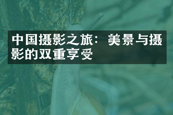 中国摄影之旅：美景与摄影的双重享受