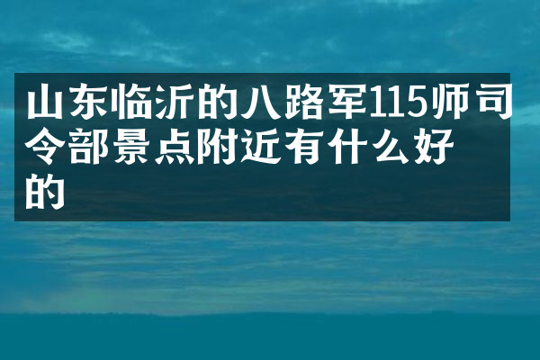 山东临沂的八路军115师司令部景点附近有什么好吃的