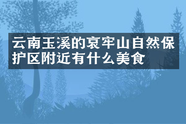 云南玉溪的哀牢山自然保护区附近有什么美食