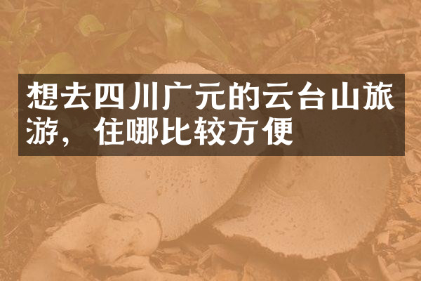 想去四川广元的云台山旅游，住哪比较方便