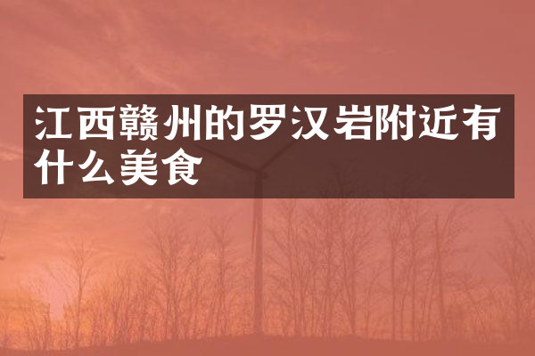 江西赣州的罗汉岩附近有什么美食