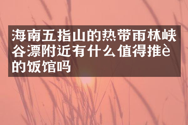 海南五指山的热带雨林峡谷漂附近有什么值得推荐的饭馆吗
