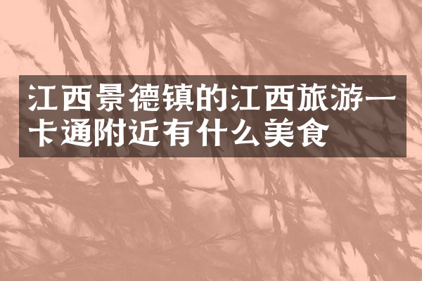 江西景德镇的江西旅游一卡通附近有什么美食