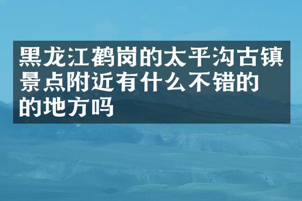 黑龙江鹤岗的太平沟古镇景点附近有什么不错的住的地方吗