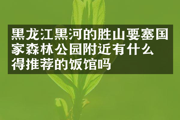 黑龙江黑河的胜山要塞国家森林公园附近有什么值得推荐的饭馆吗