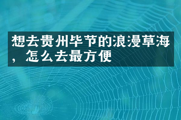 想去贵州毕节的浪漫草海，怎么去最方便