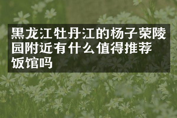 黑龙江牡丹江的杨子荣陵园附近有什么值得推荐的饭馆吗