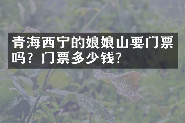 青海西宁的娘娘山要门票吗？门票多少钱？