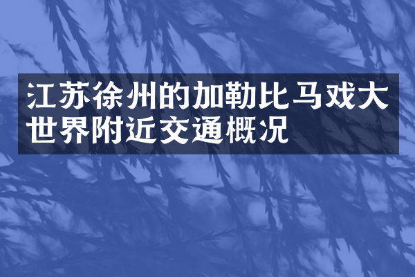 江苏徐州的加勒比马戏大世界附近交通概况