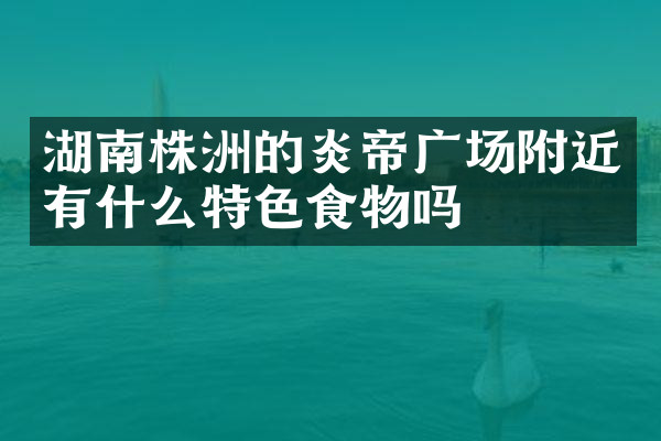 湖南株洲的炎帝广场附近有什么特色食物吗
