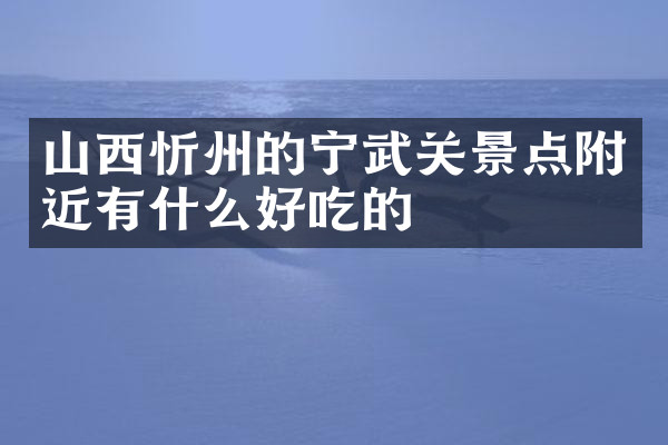 山西忻州的宁武关景点附近有什么好吃的