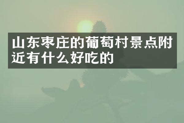 山东枣庄的葡萄村景点附近有什么好吃的