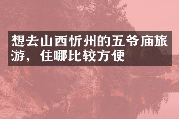 想去山西忻州的五爷庙旅游，住哪比较方便