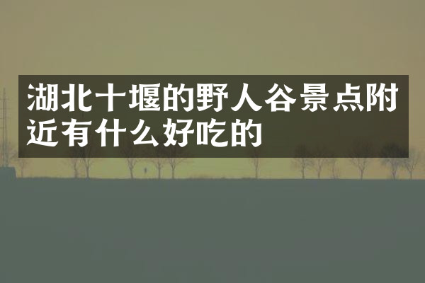 湖北十堰的野人谷景点附近有什么好吃的