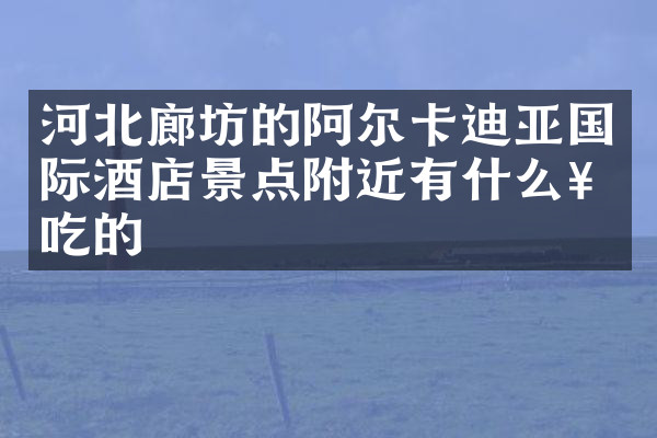 河北廊坊的阿尔卡迪亚国际酒店景点附近有什么好吃的