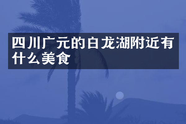 四川广元的白龙湖附近有什么美食