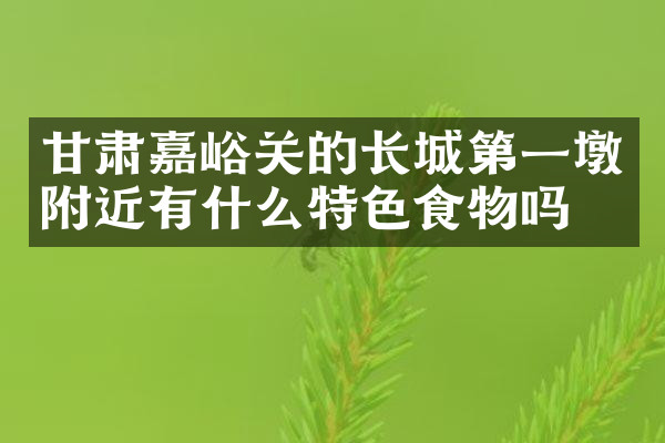 甘肃嘉峪关的长城第一墩附近有什么特色食物吗