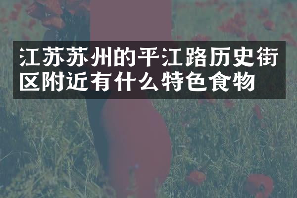 江苏苏州的平江路历史街区附近有什么特色食物吗