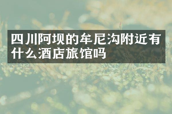 四川阿坝的牟尼沟附近有什么酒店旅馆吗