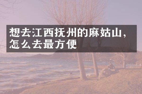 想去江西抚州的麻姑山，怎么去最方便