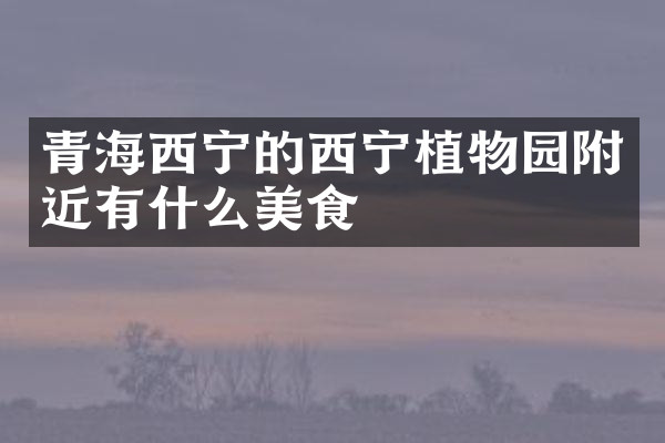青海西宁的西宁植物园附近有什么美食