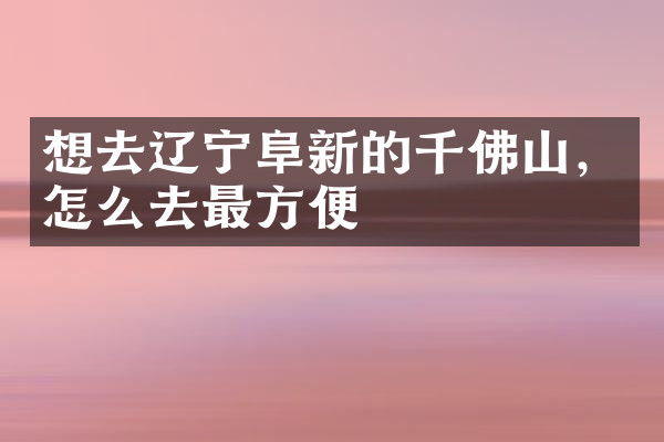 想去辽宁阜新的千佛山，怎么去最方便