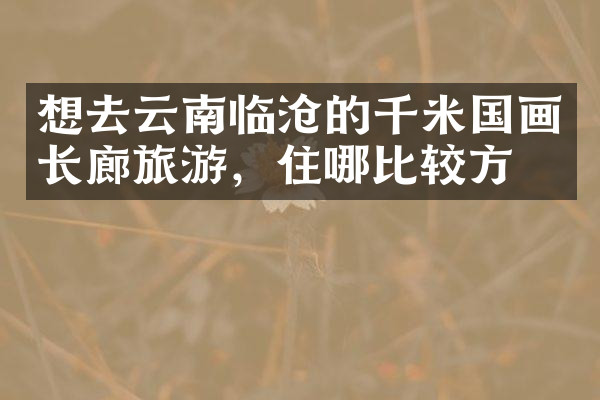 想去云南临沧的千米国画长廊旅游，住哪比较方便