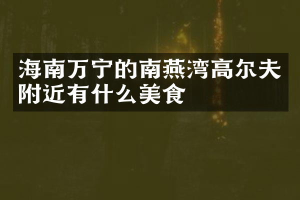 海南万宁的南燕湾高尔夫附近有什么美食