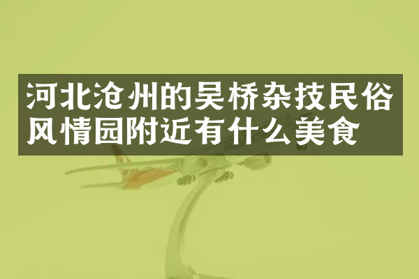 河北沧州的吴桥杂技民俗风情园附近有什么美食