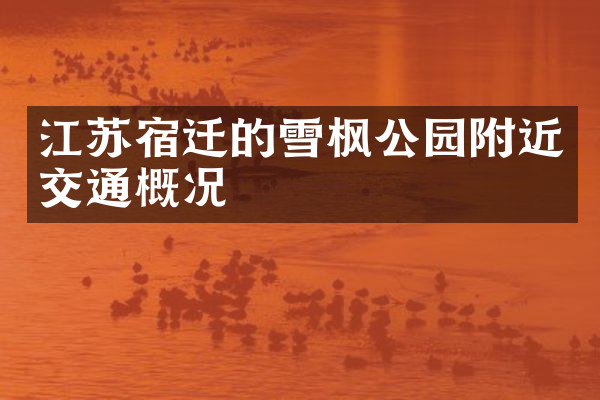 江苏宿迁的雪枫公园附近交通概况
