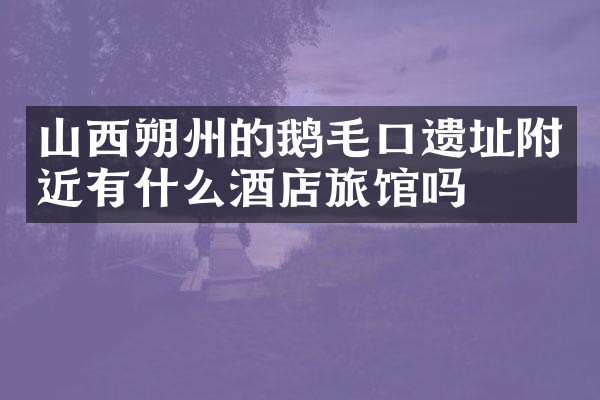 山西朔州的鹅毛口遗址附近有什么酒店旅馆吗
