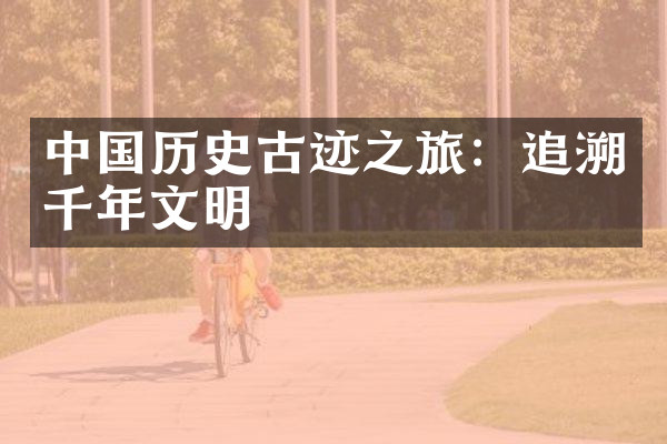 中国历史古迹之旅：追溯千年文明