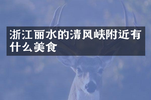 浙江丽水的清风峡附近有什么美食