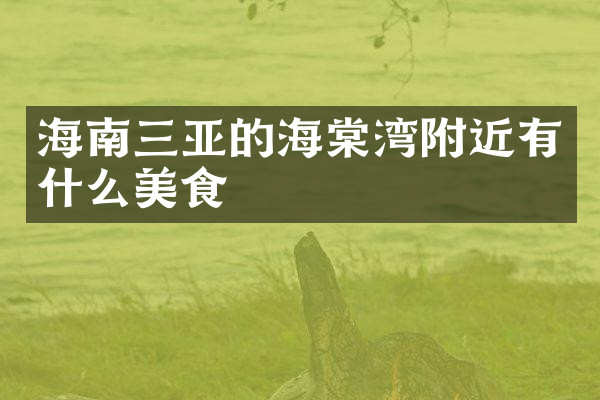 海南三亚的海棠湾附近有什么美食
