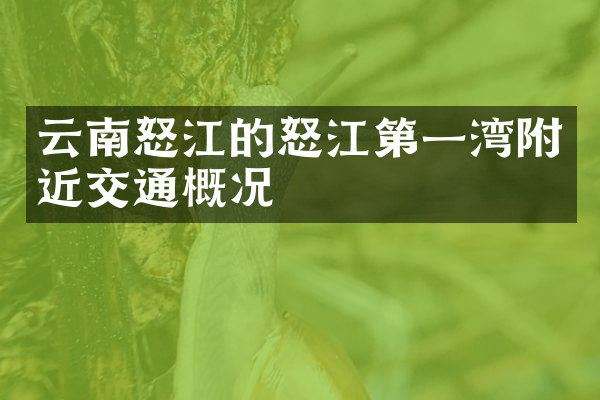 云南怒江的怒江第一湾附近交通概况